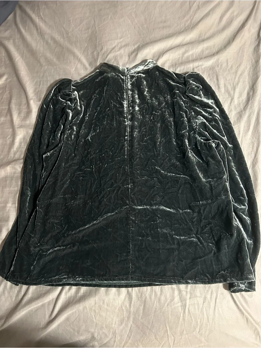 Boden Mutton Long Sleeve Velvet Green Top Size 20/22